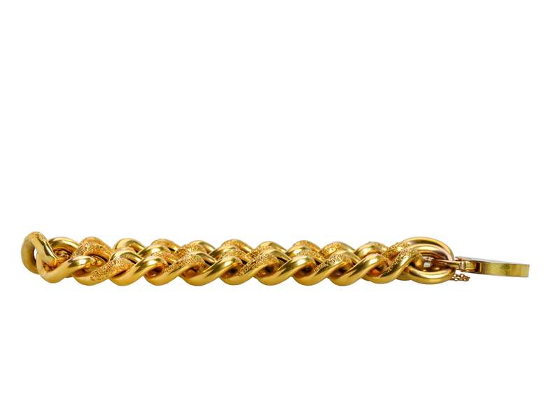 
                      
                        "THE BEST" Antique Gold Padlock Curb Bracelet
                      
                    