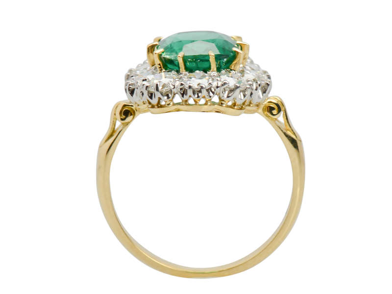 Nature's Wonder - Emerald Diamond Cluster Ring