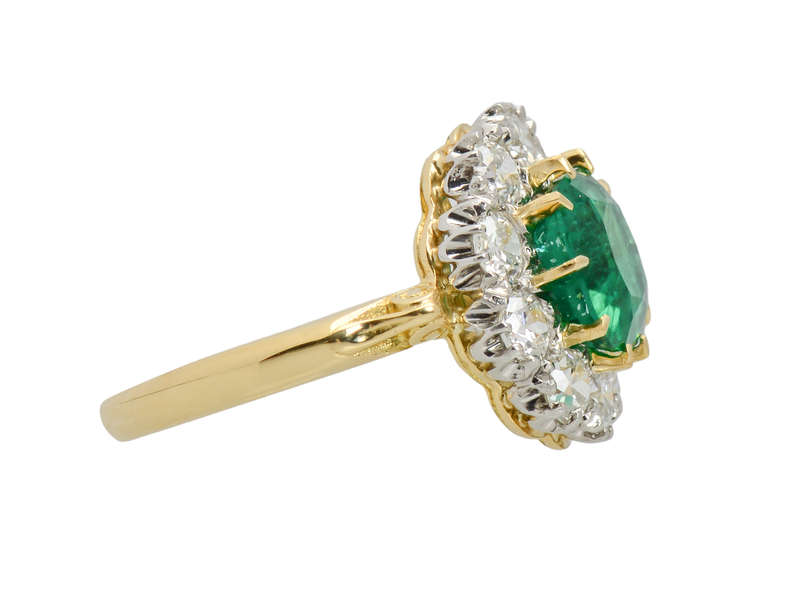 Nature's Wonder - Emerald Diamond Cluster Ring
