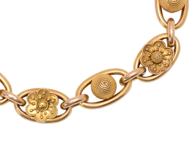 Dated 1862 18k Gold Link Bracelet