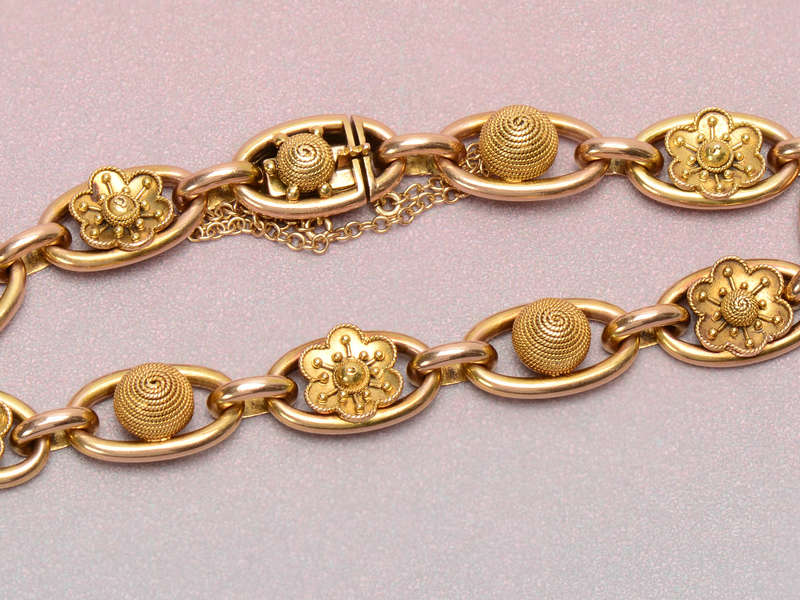 Dated 1862 18k Gold Link Bracelet