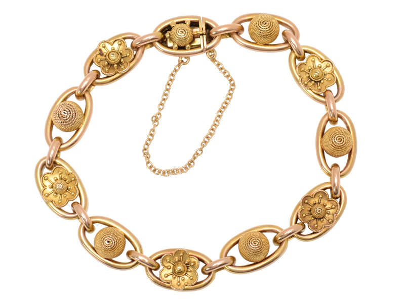 Dated 1862 18k Gold Link Bracelet