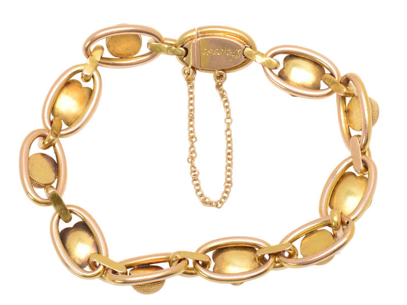Dated 1862 18k Gold Link Bracelet