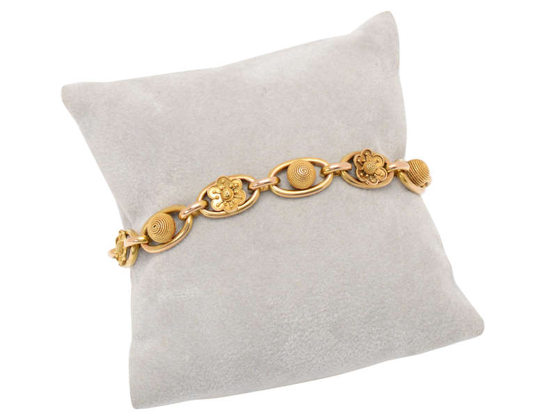 Dated 1862 18k Gold Link Bracelet