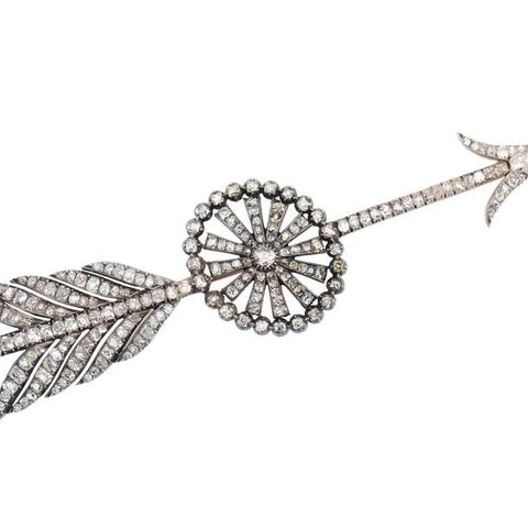 Point the Way - Grand Diamond Target Arrow Brooch