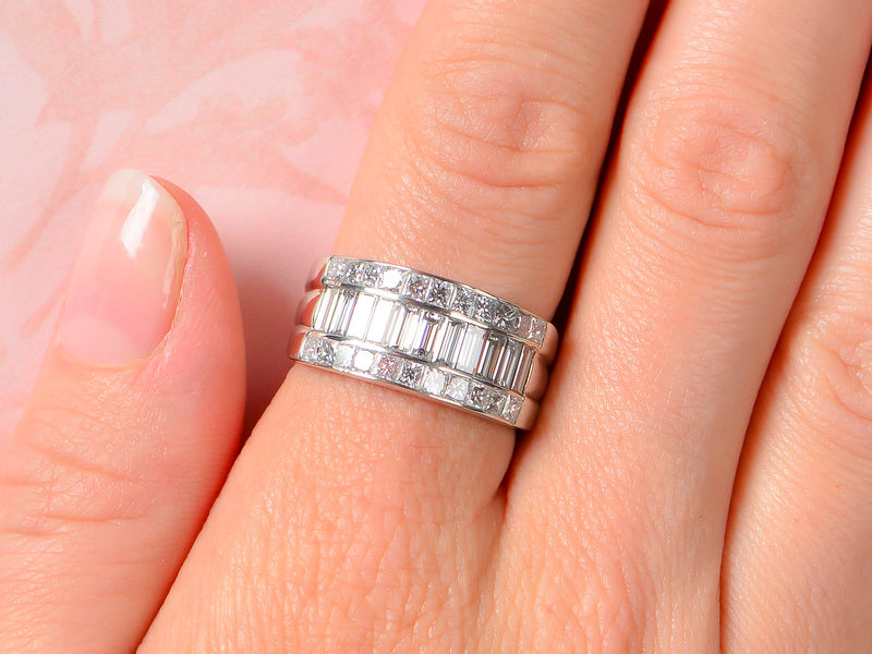 Bedazzled Diamond Quadrillion Cut Eternity Band