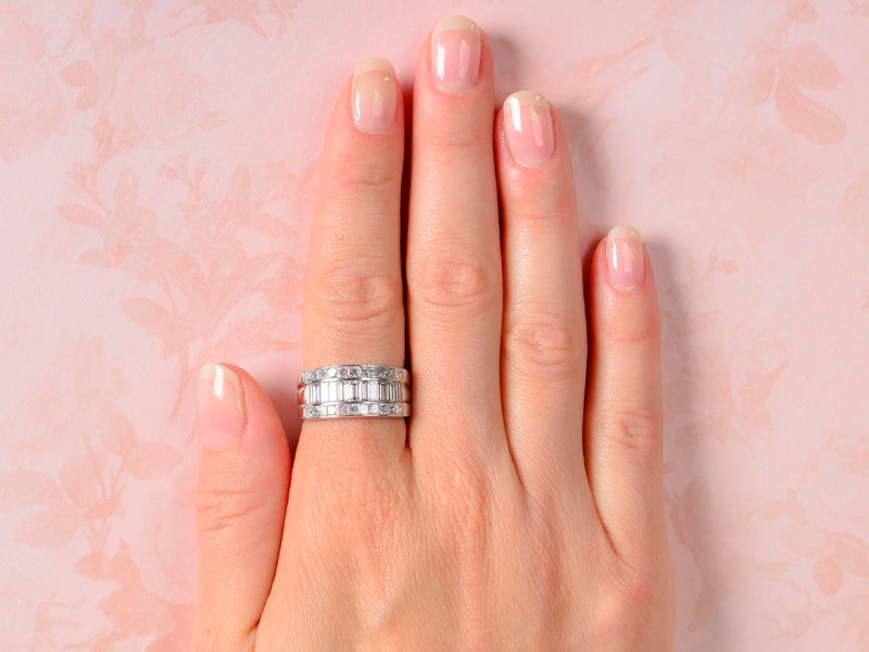 Bedazzled Diamond Quadrillion Cut Eternity Band