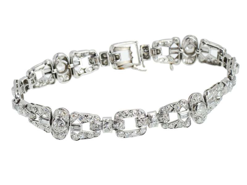 Art Diamond Vintage Platinum Bracelet