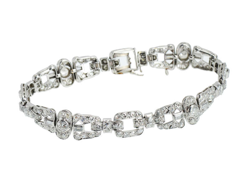 Art Diamond Vintage Platinum Bracelet