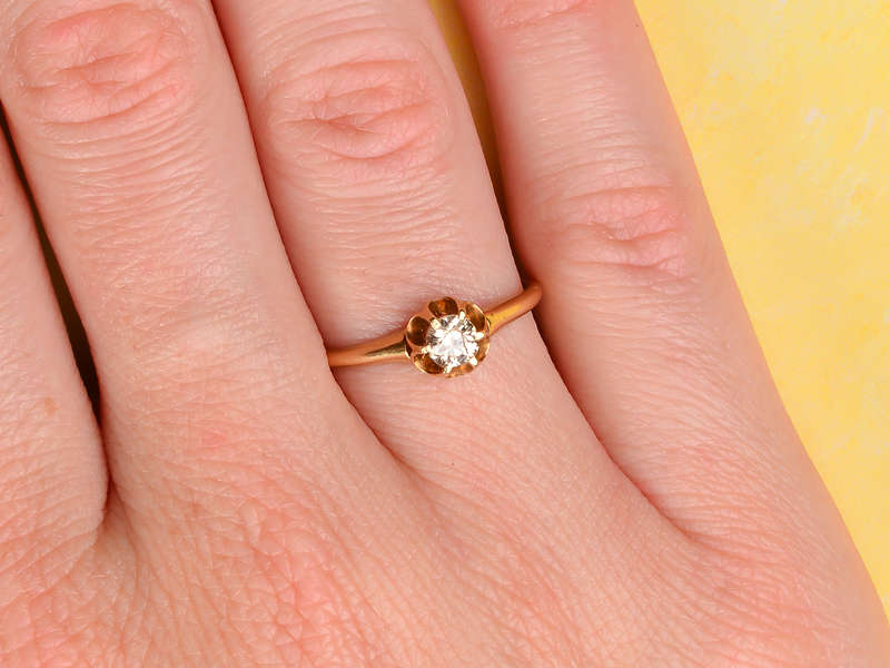 Buttercup Antique Diamond Engagement Ring of 1918