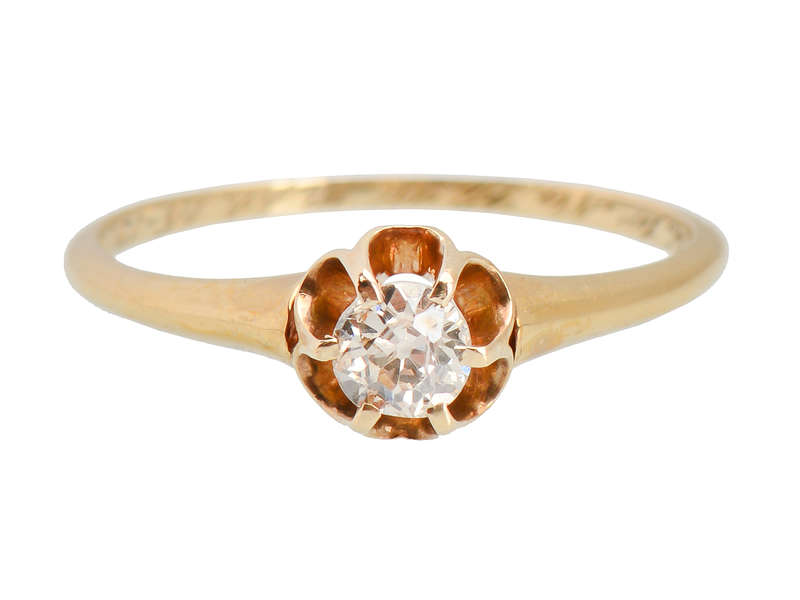 Buttercup Antique Diamond Engagement Ring of 1918