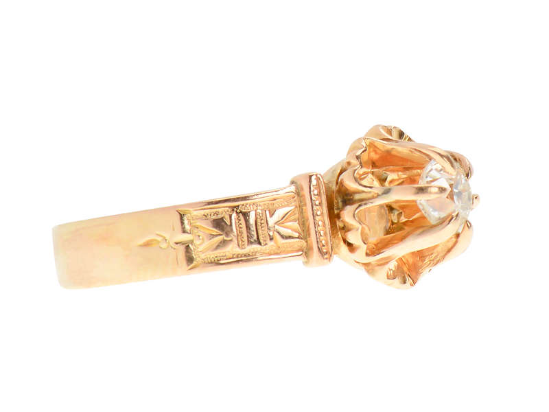 Victorian Diamond Buttercup Engagement Ring