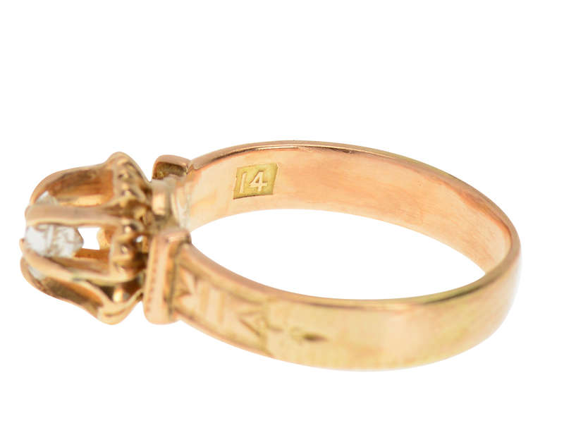 Victorian Diamond Buttercup Engagement Ring