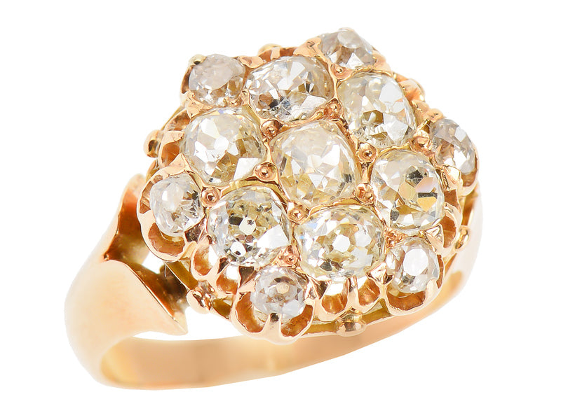 Fireball - Victorian Diamond Cluster Ring