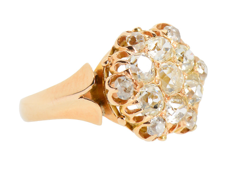 Fireball - Victorian Diamond Cluster Ring
