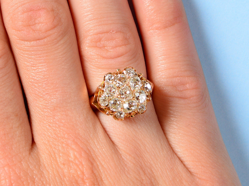 Fireball - Victorian Diamond Cluster Ring