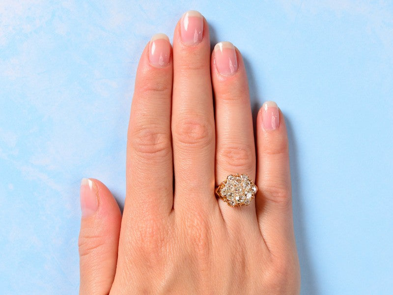 Fireball - Victorian Diamond Cluster Ring