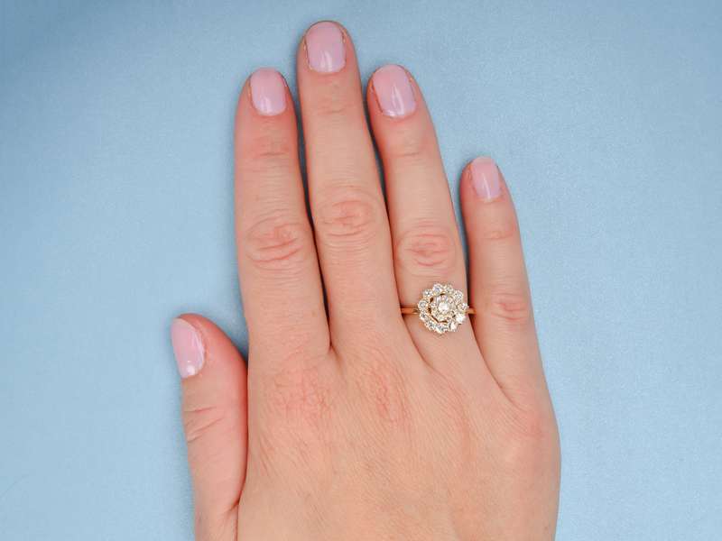 Sensational Antique Diamond Cluster Ring
