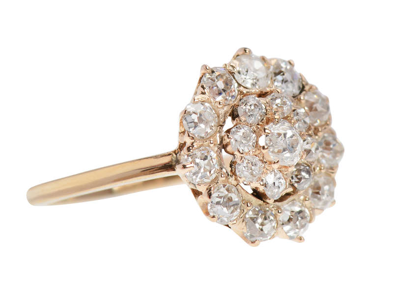 Sensational Antique Diamond Cluster Ring