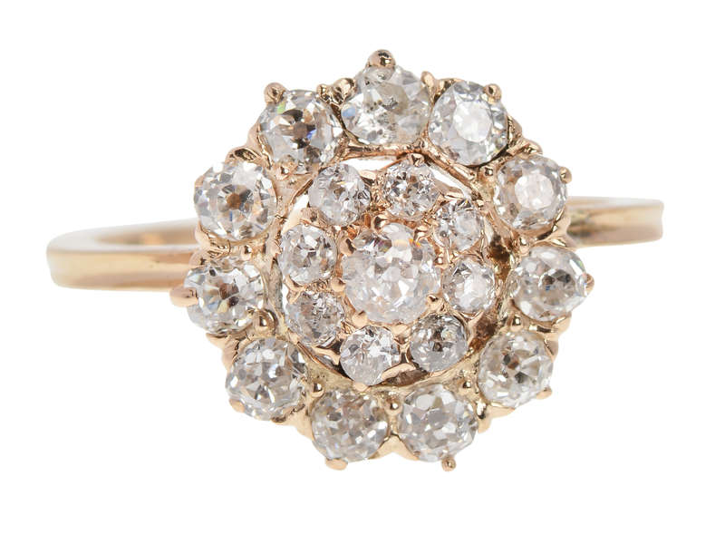 
                      
                        Sensational Antique Diamond Cluster Ring
                      
                    