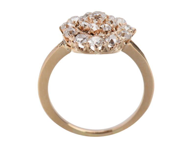 Sensational Antique Diamond Cluster Ring