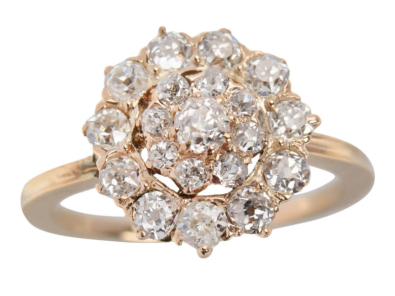Sensational Antique Diamond Cluster Ring