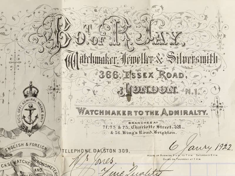 Diamond Cluster Ring - Amazing Ornate Receipt 1922