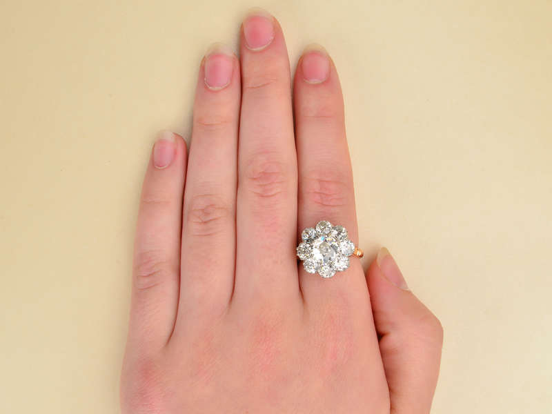 Old European Cut Diamond Ring 5.58 Carats!
