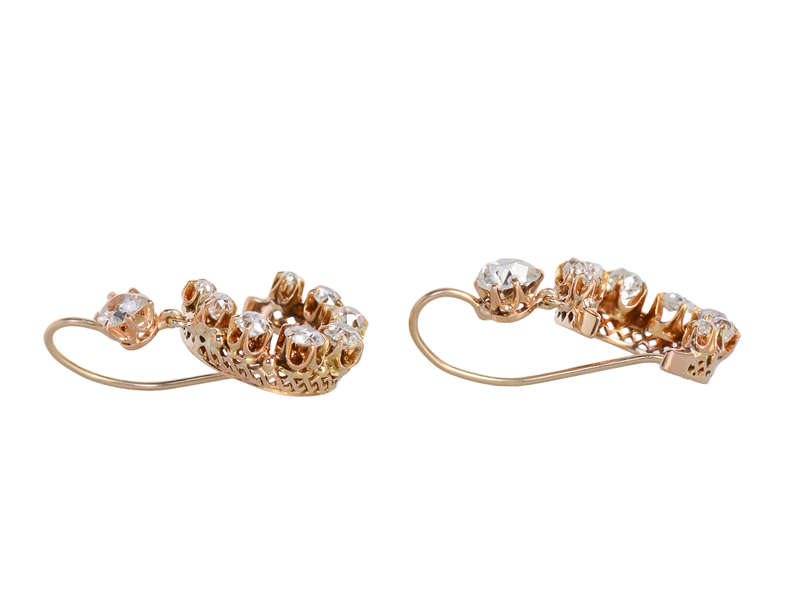 Skies the Limit - Victorian Crescent Moon Earrings