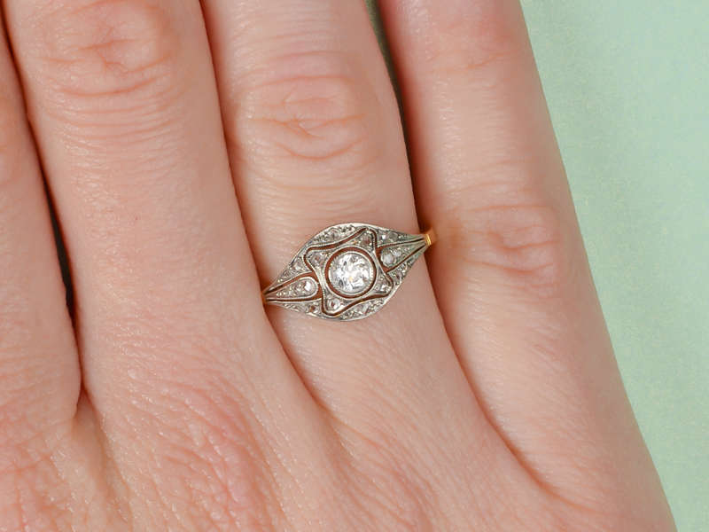 Engagement Elegance -  Antique Diamond Ring