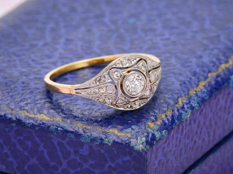Engagement Elegance -  Antique Diamond Ring