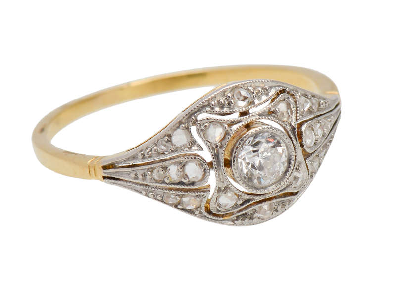 Engagement Elegance -  Antique Diamond Ring