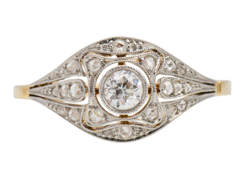 Engagement Elegance -  Antique Diamond Ring