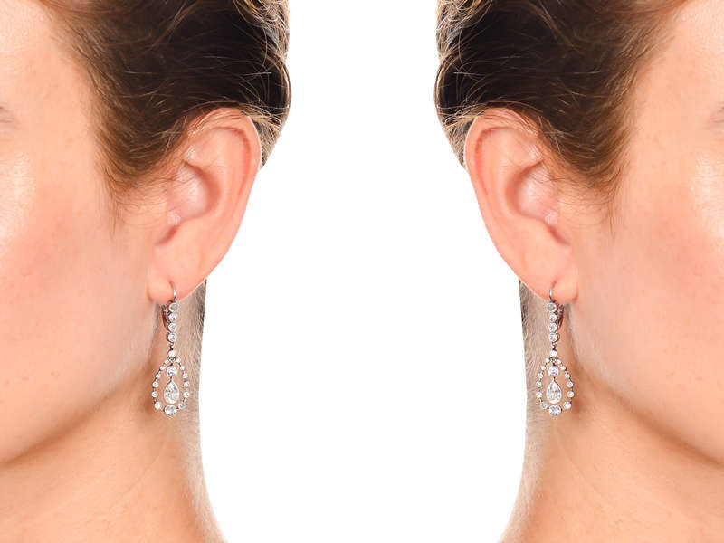 Edwardian Teardrop Diamond Platinum Earrings