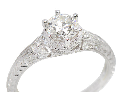 Dreams - Antique Diamond Engagement Ring .95 C
