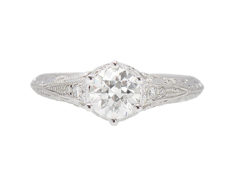 Dreams - Antique Diamond Engagement Ring .95 C