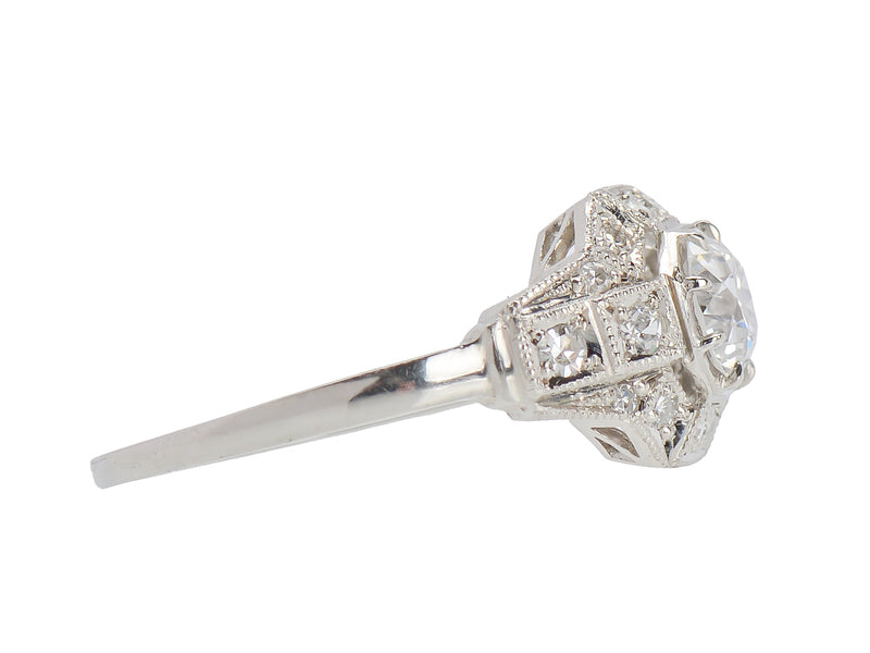 Superb F Color Diamond Engagement Ring