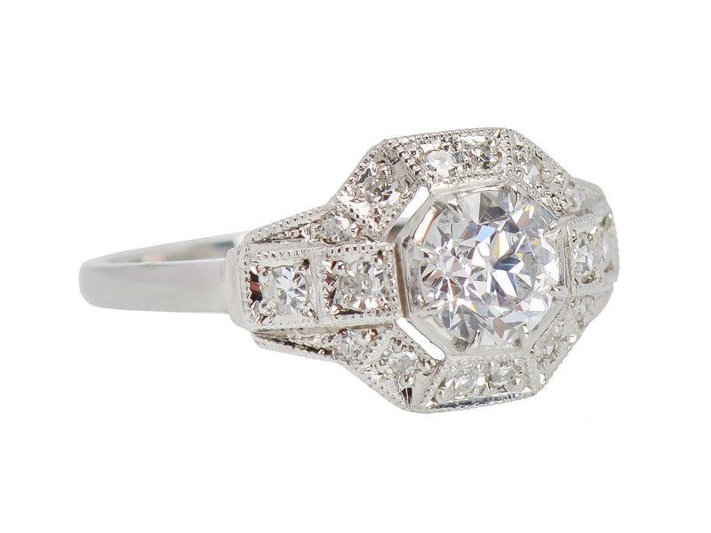 Superb F Color Diamond Engagement Ring