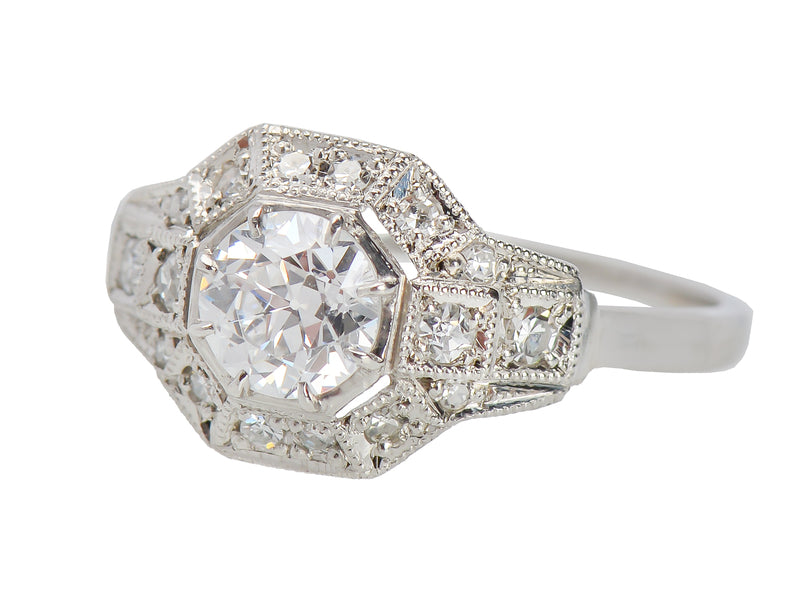 Superb F Color Diamond Engagement Ring
