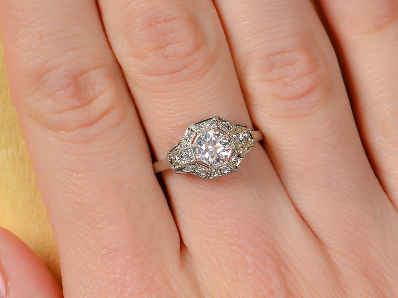 Superb F Color Diamond Engagement Ring