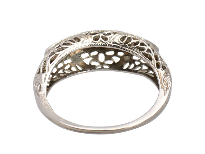 Vintage Seven Diamond Wedding Stackable Ring