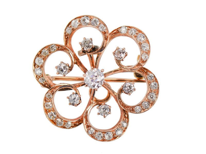 Edwardian Diamond Flower Pendant