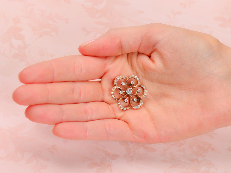 Edwardian Diamond Flower Pendant