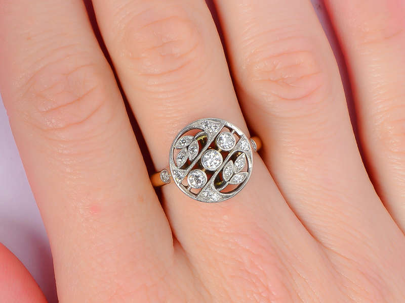 Leaves of Diamonds - Diamond Rondelle Ring