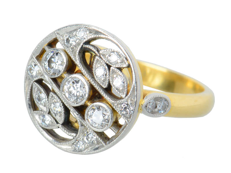 Leaves of Diamonds - Diamond Rondelle Ring