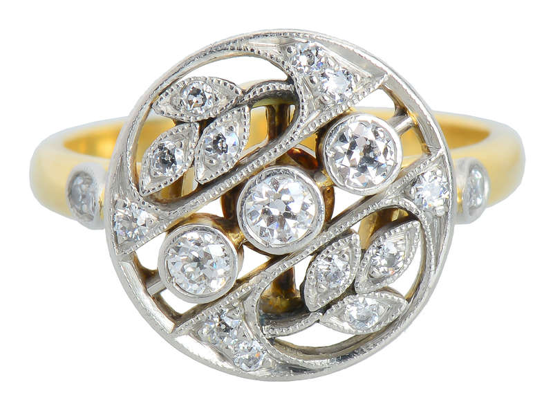Leaves of Diamonds - Diamond Rondelle Ring