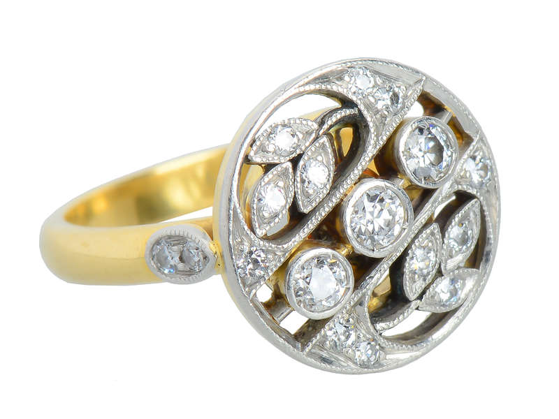 Leaves of Diamonds - Diamond Rondelle Ring