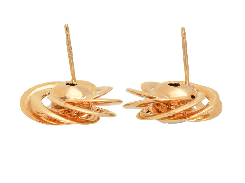 Vintage Diamond Knot Stud Earrings