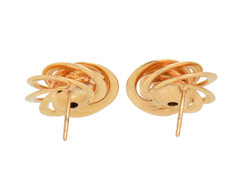 Vintage Diamond Knot Stud Earrings