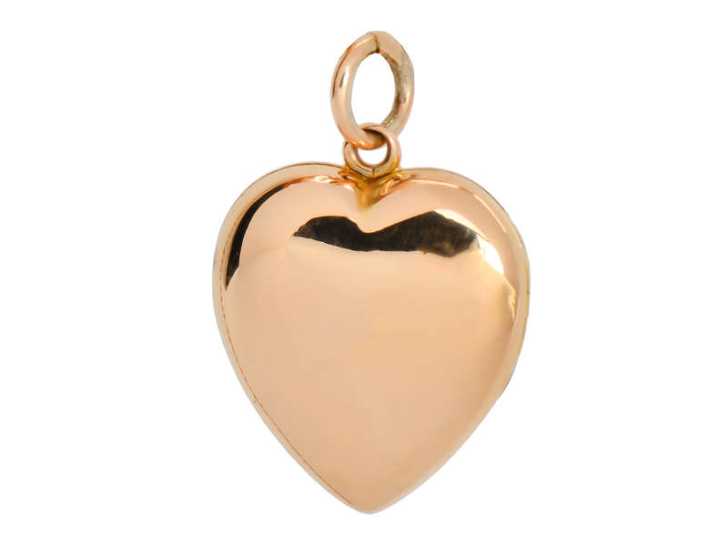 Antique Gold Diamond Heart Locket
